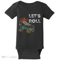 Roller Skates Running 70s 80s Roller Skating Inline Skater Baby Bodysuit thumb 0