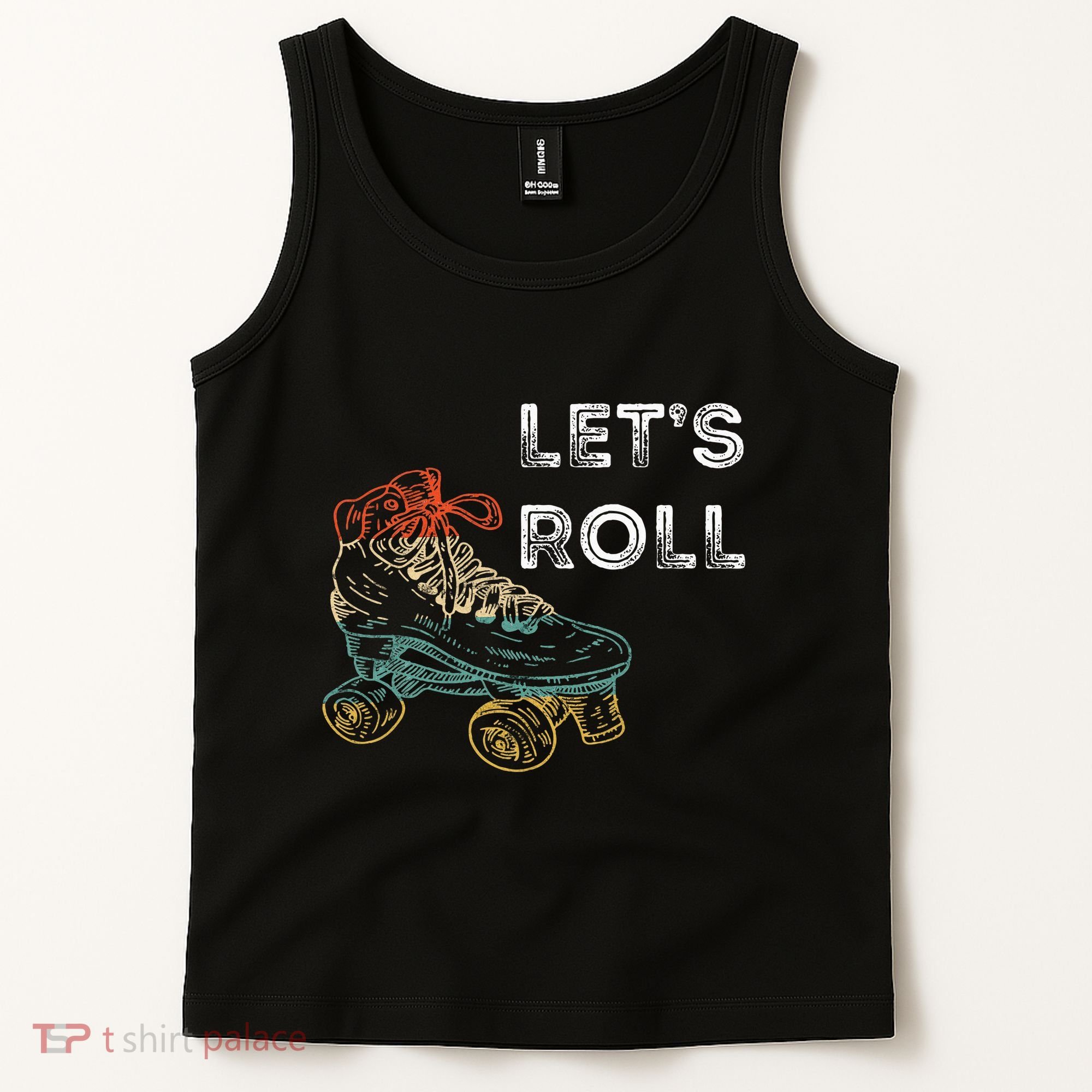 Roller Skates Running 70s 80s Roller Skating Inline Skater Tank Top