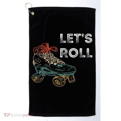 Roller Skates Running 70s 80s Roller Skating Inline Skater Golf Towel