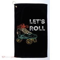 Roller Skates Running 70s 80s Roller Skating Inline Skater Golf Towel thumb 0