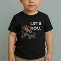 Roller Skates Running 70s 80s Roller Skating Inline Skater Toddler T-Shirt thumb 2