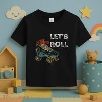 Roller Skates Running 70s 80s Roller Skating Inline Skater Toddler T-Shirt thumb 3
