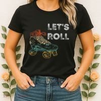 Roller Skates Running 70s 80s Roller Skating Inline Skater Women's T-Shirt thumb 2
