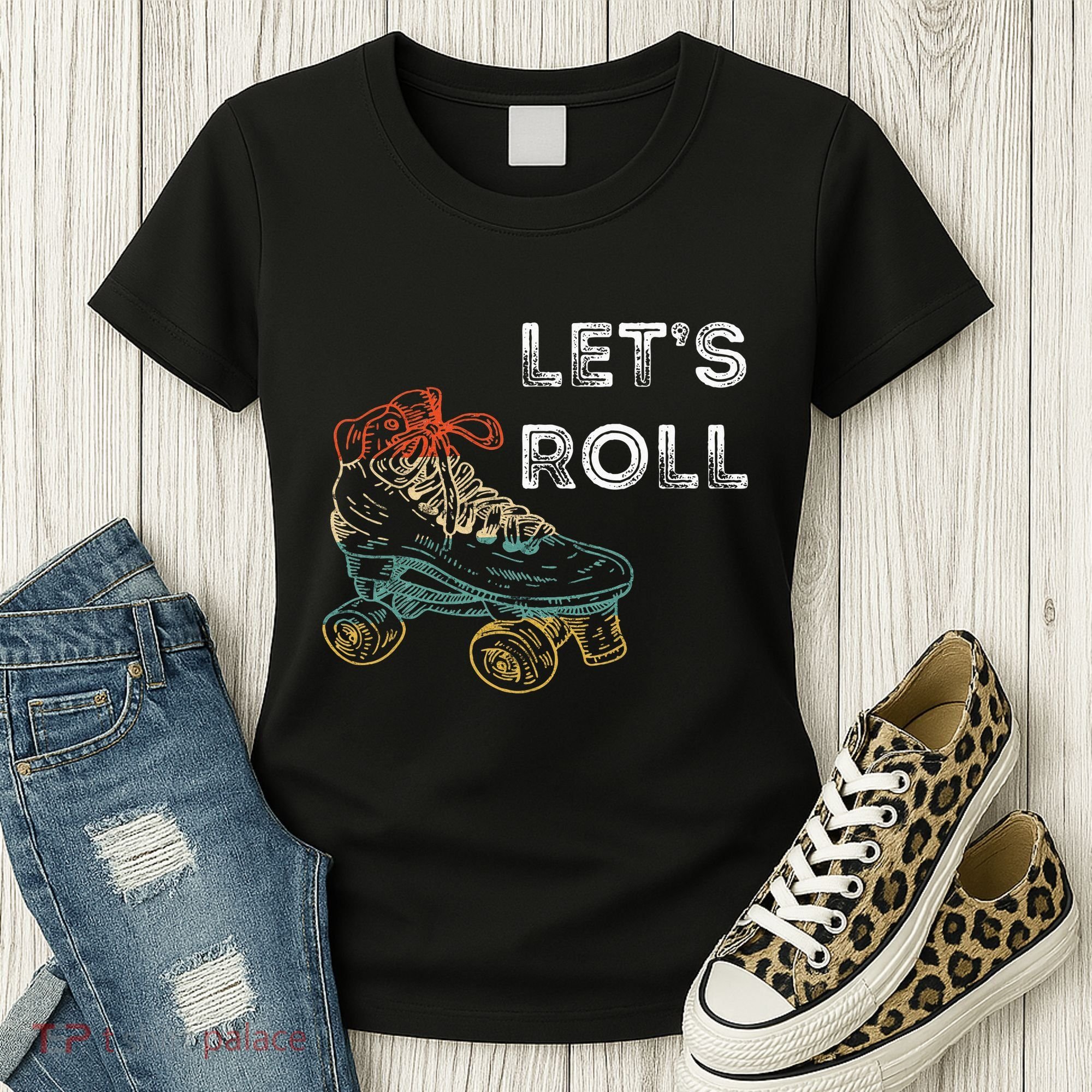 Roller Skates Running 70s 80s Roller Skating Inline Skater Women's T-Shirt