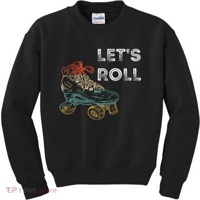 Roller Skates Running 70s 80s Roller Skating Inline Skater Kids Sweatshirt