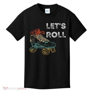 Roller Skates Running 70s 80s Roller Skating Inline Skater Kids T-Shirt