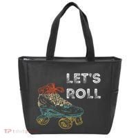 Roller Skates Running 70s 80s Roller Skating Inline Skater Tote Bag thumb 0