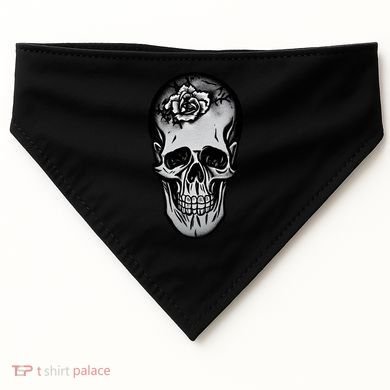 Rose Skull USA-Made Doggie Bandana