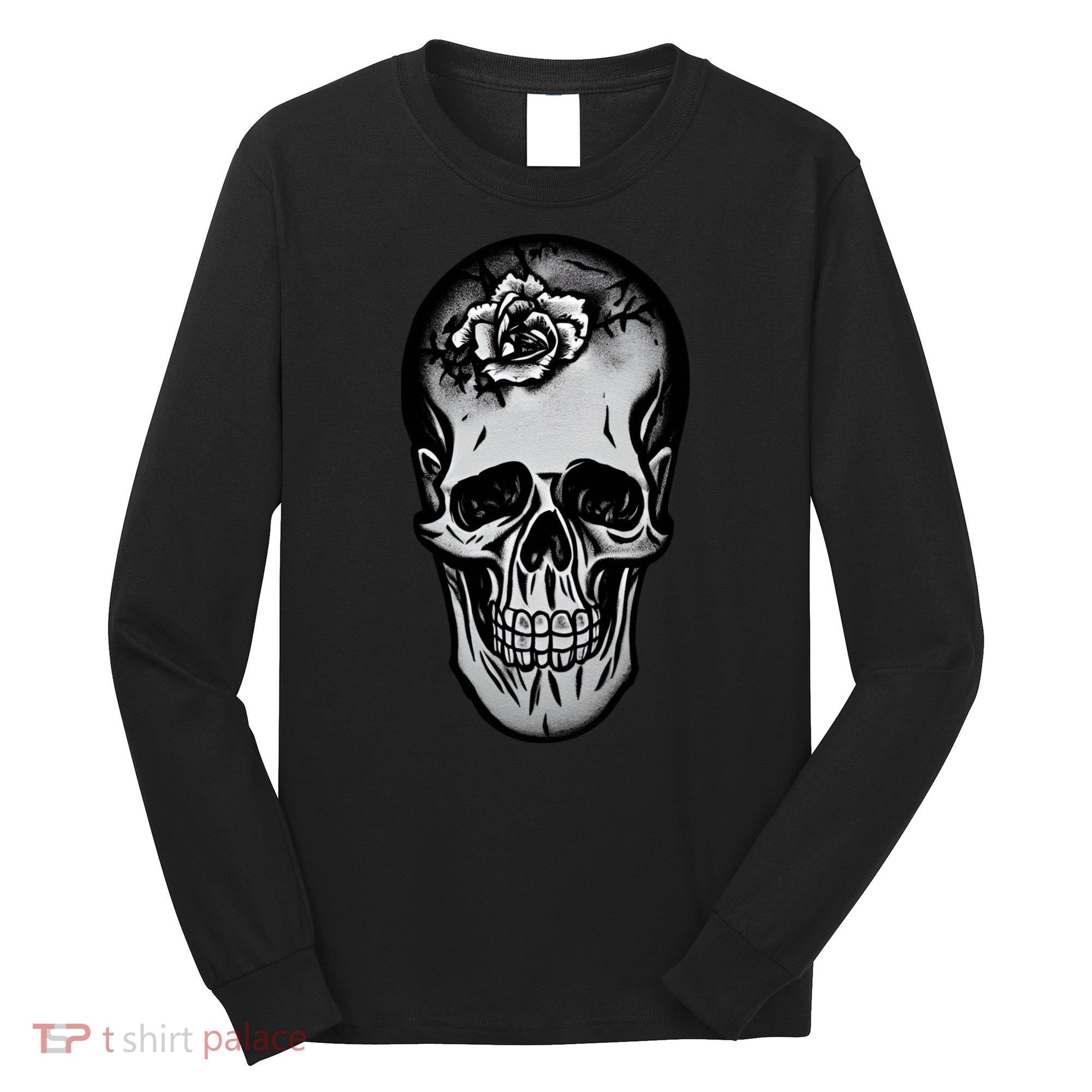Rose Skull Long Sleeve Shirt