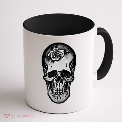 Rose Skull Coffee Mug back