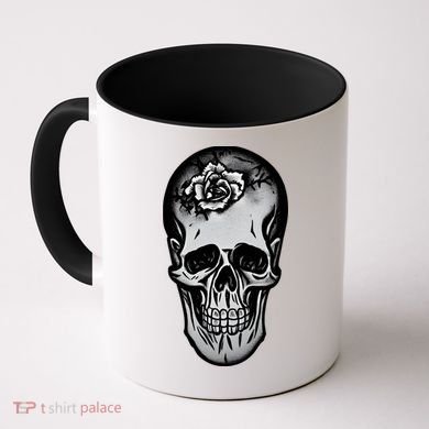Rose Skull Coffee Mug