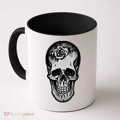 Rose Skull Coffee Mug