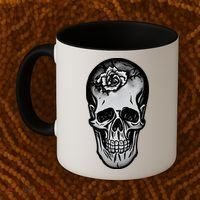 Rose Skull Coffee Mug thumb 2