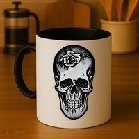 Rose Skull Coffee Mug thumb 4