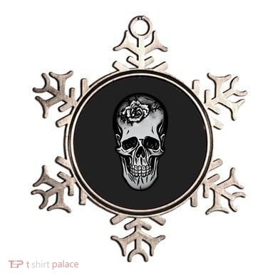 Rose Skull Ornament