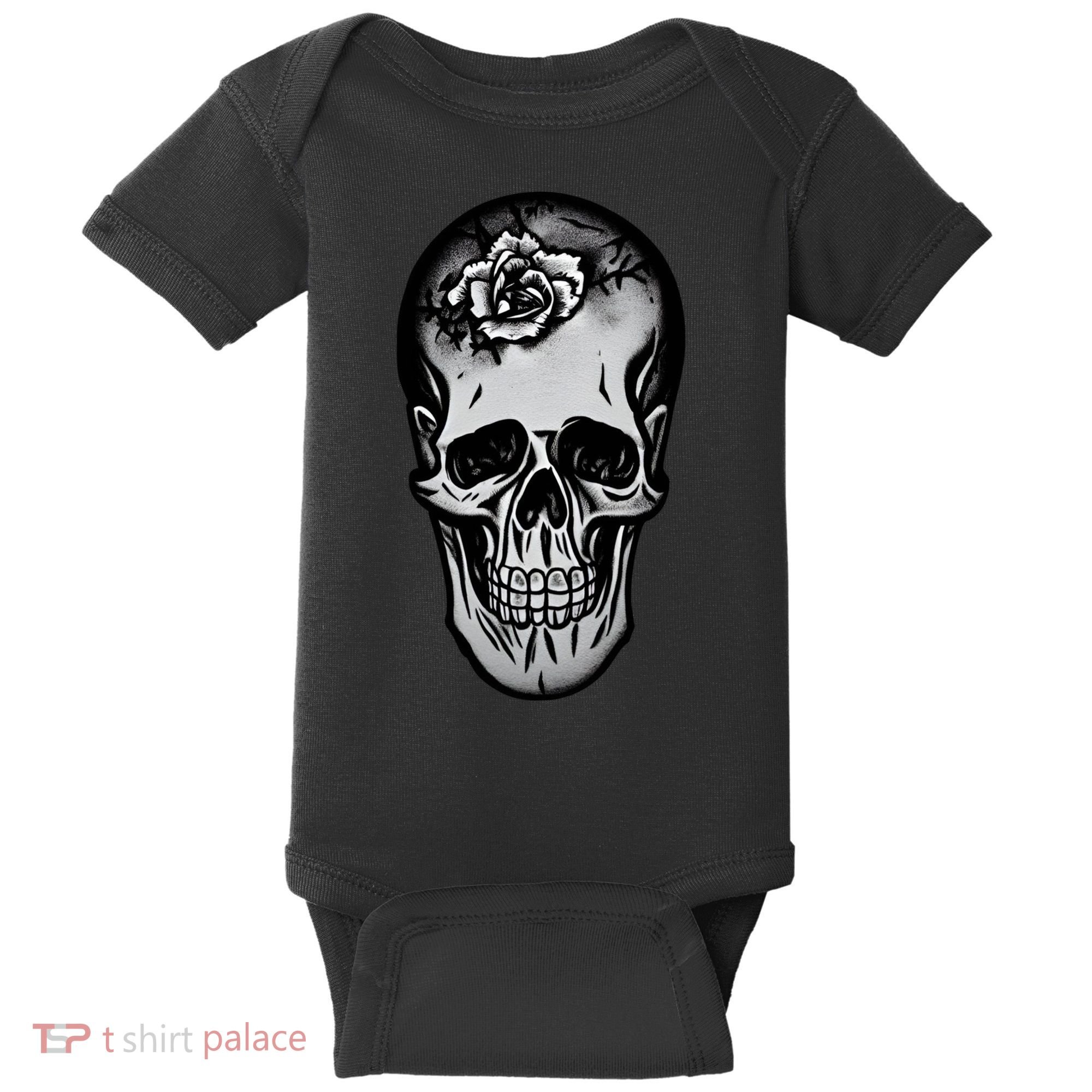 Rose Skull Baby Bodysuit