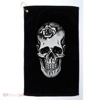 Rose Skull Golf Towel thumb 0