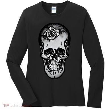 Rose Skull Women's Long Sleeve Shirt