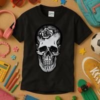 Rose Skull Kids T-Shirt thumb 3