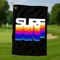 Retro Surf Golf Towel thumb 1