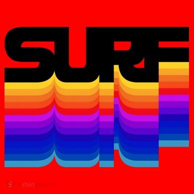 Retro Surf Santa Hat
