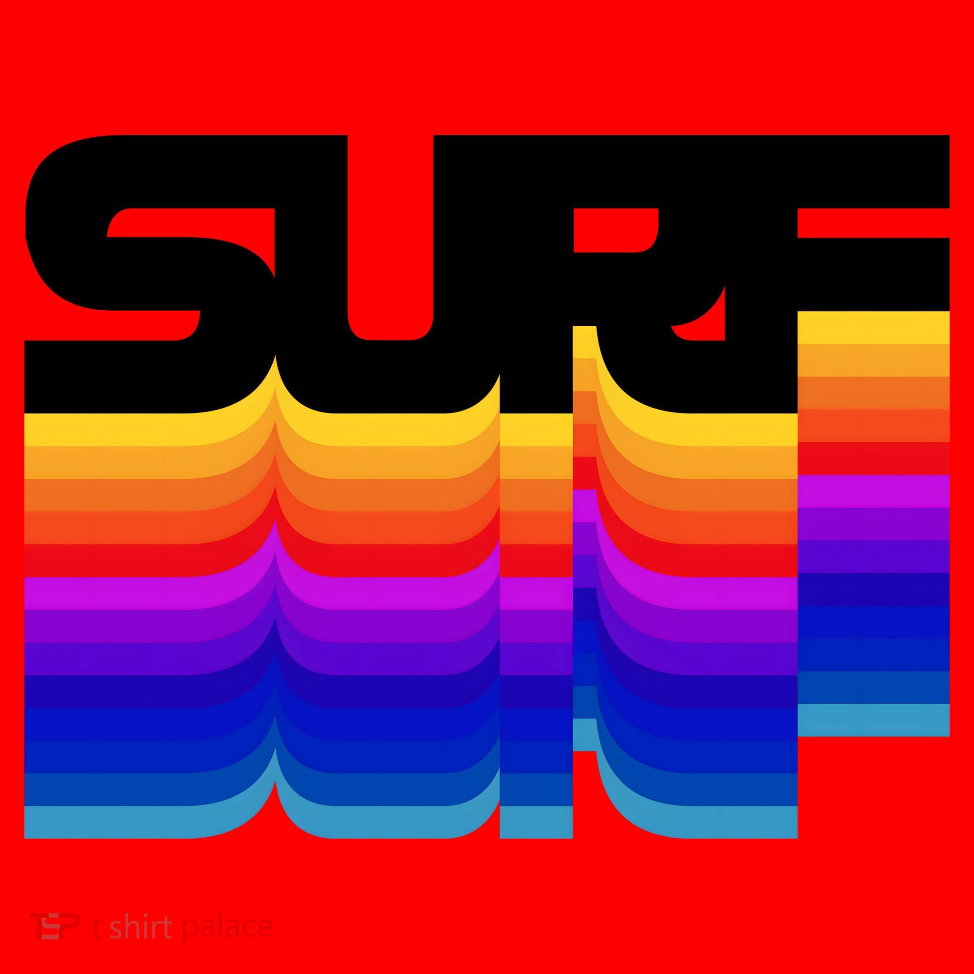 Retro Surf Santa Hat