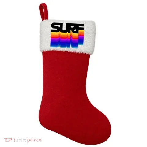 Retro Surf Christmas Stocking in the selected color