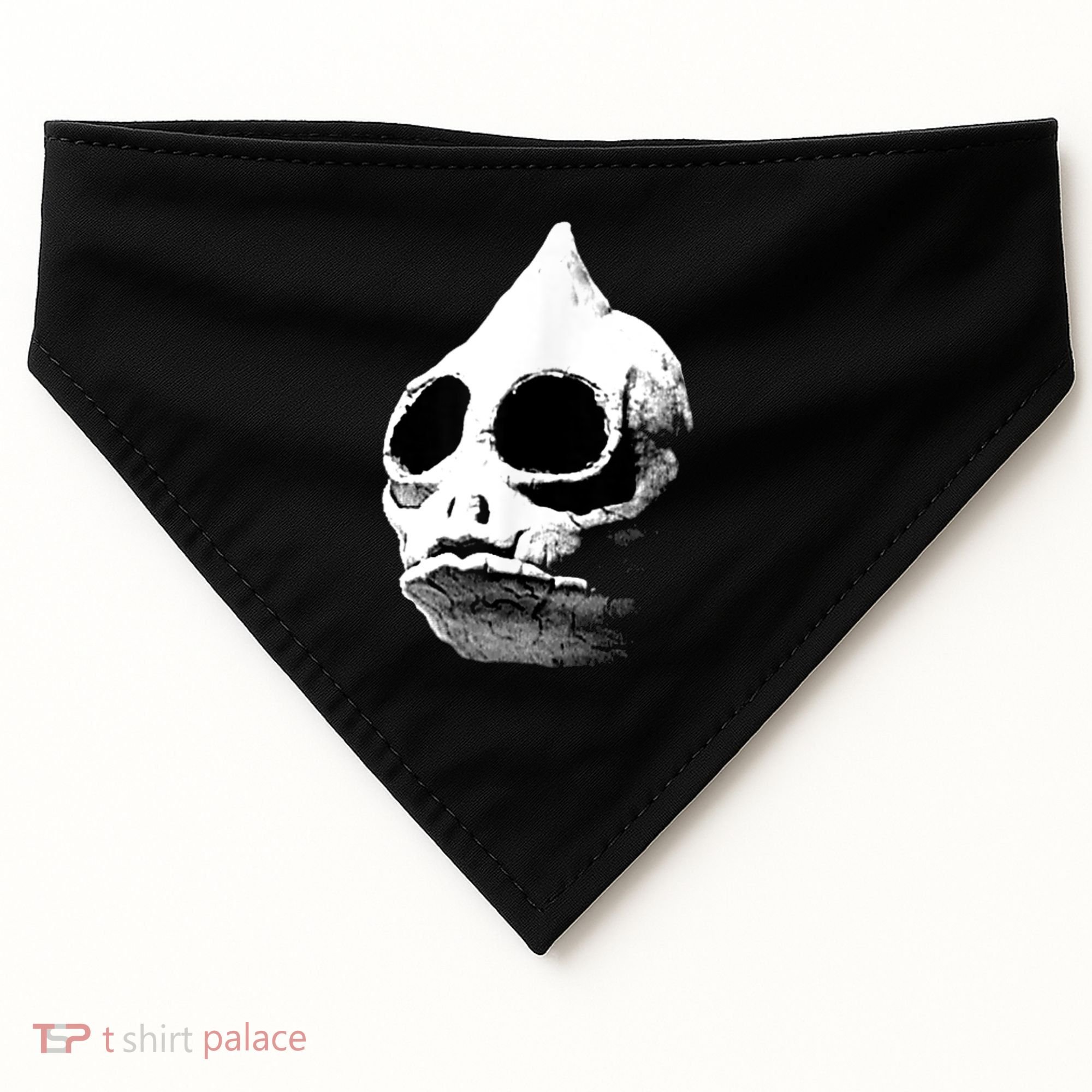 Retro Sleestak Reptilian Skull Graphic USA-Made Doggie Bandana