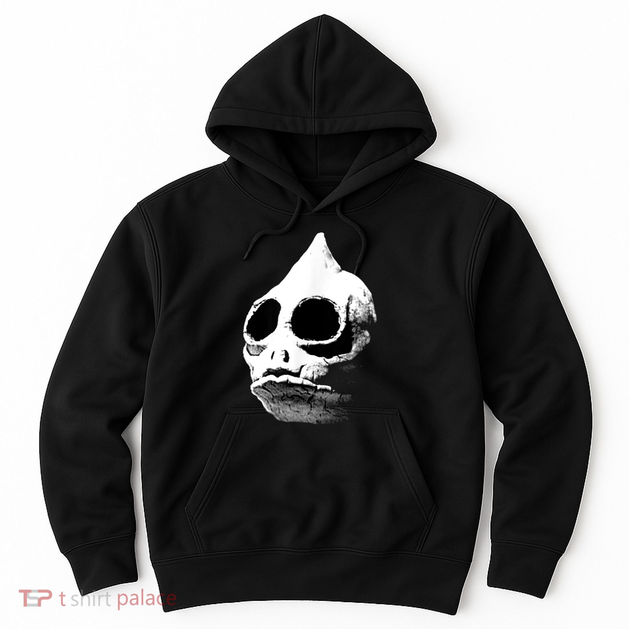 Retro Sleestak Reptilian Skull Graphic Hoodie