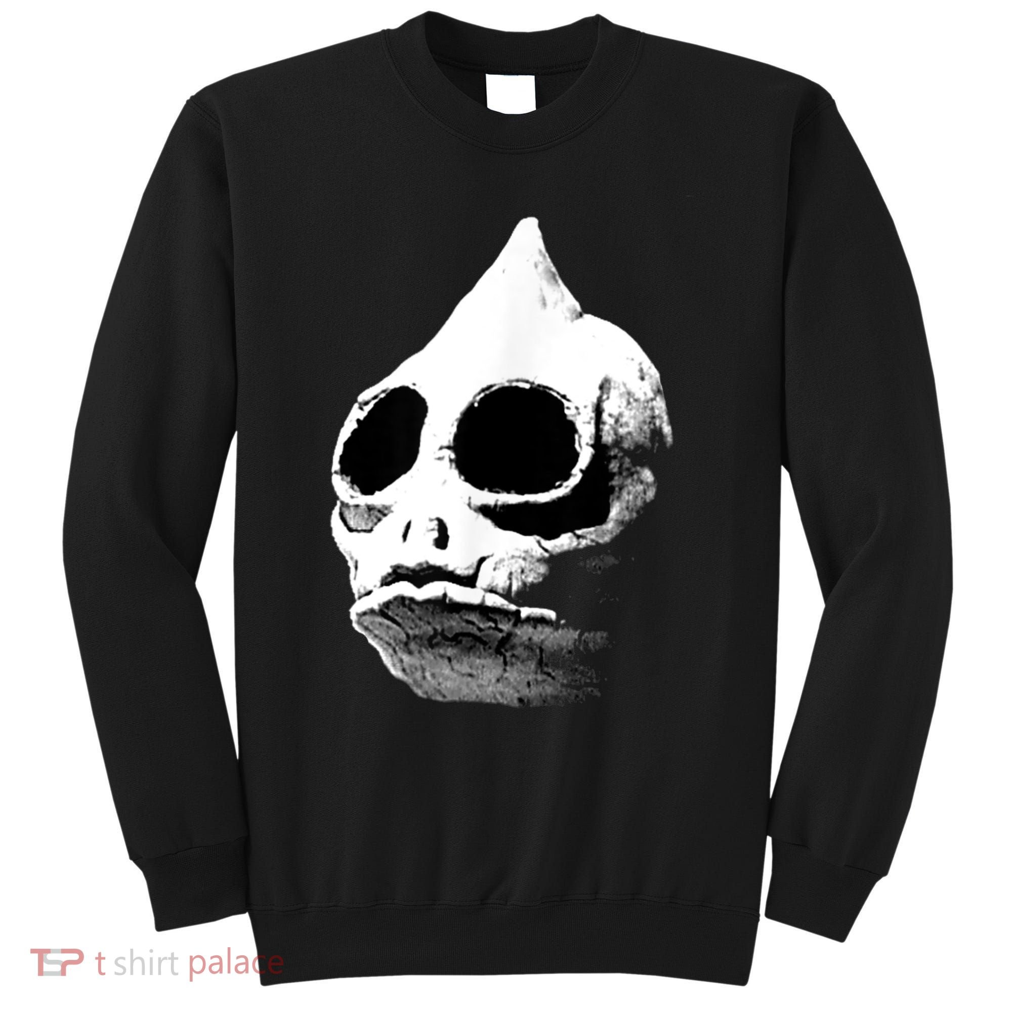 Retro Sleestak Reptilian Skull Graphic Sweatshirt