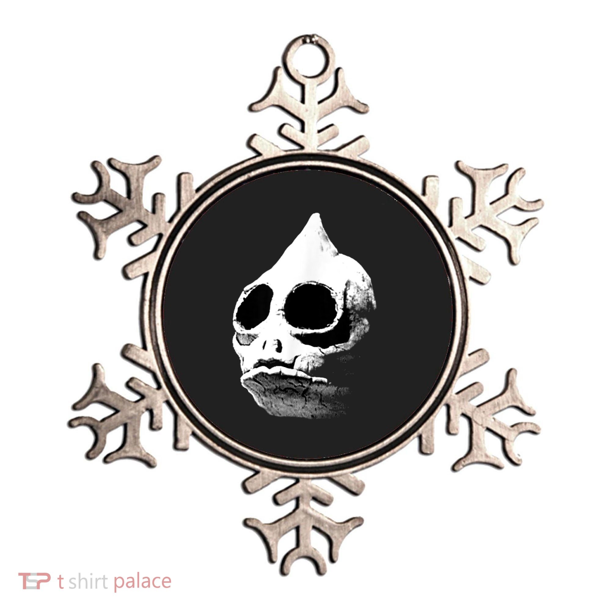 Retro Sleestak Reptilian Skull Graphic Ornament
