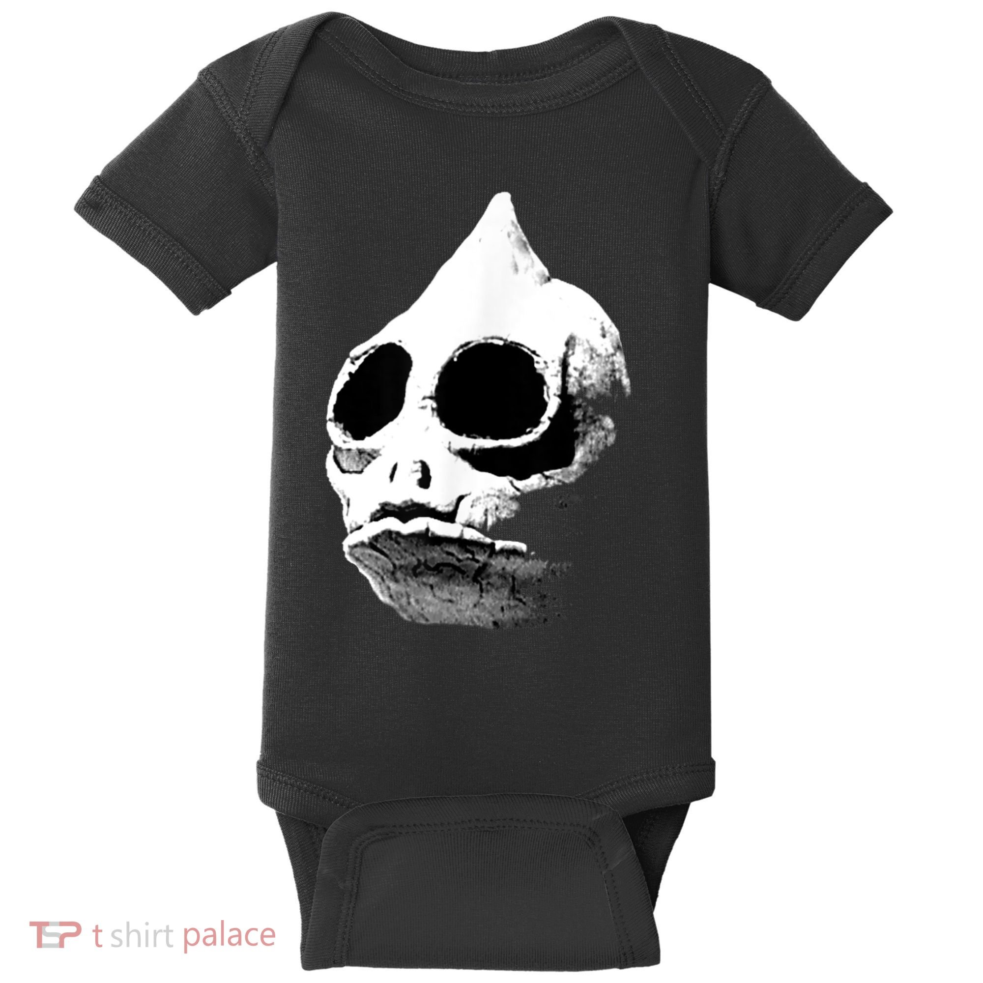 Retro Sleestak Reptilian Skull Graphic Baby Bodysuit