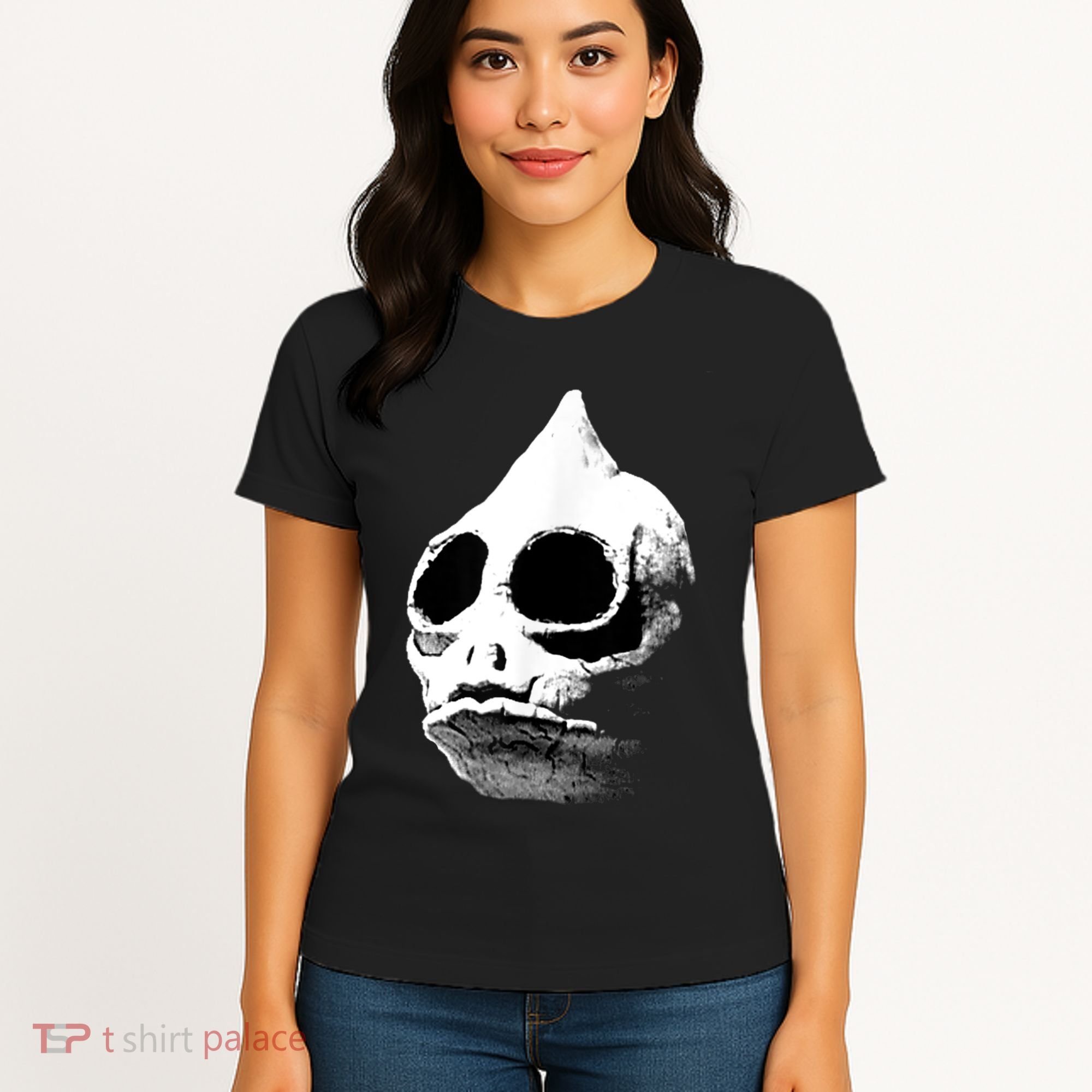 Retro Sleestak Reptilian Skull Graphic Women's T-Shirt
