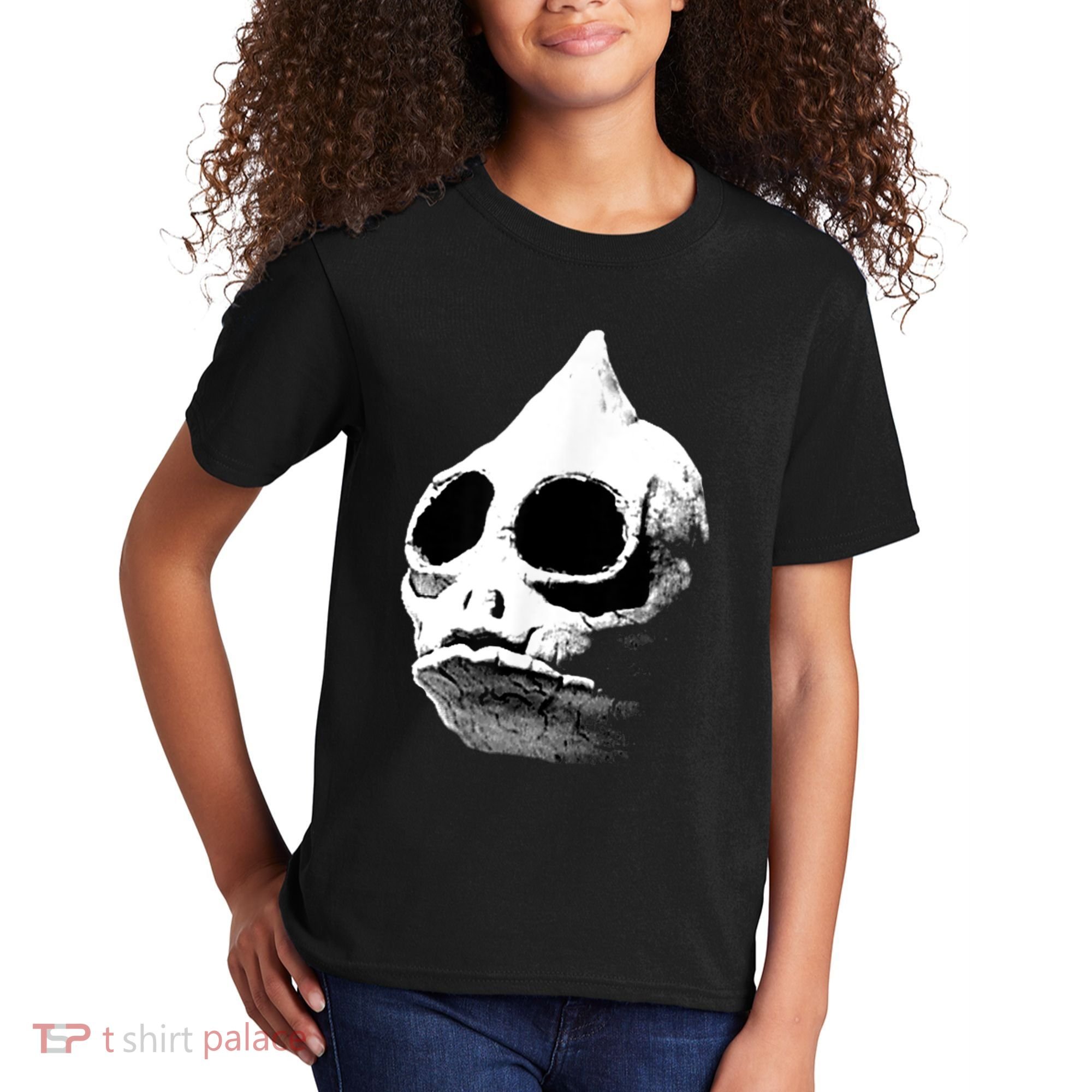 Retro Sleestak Reptilian Skull Graphic Kids T-Shirt