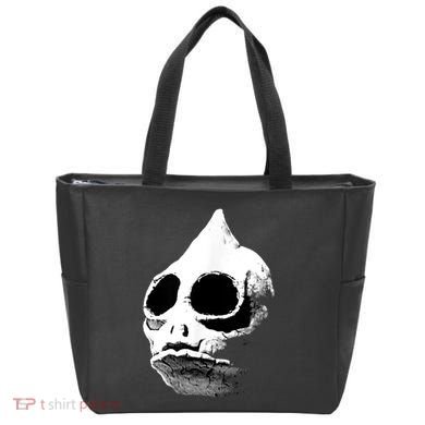 Retro Sleestak Reptilian Skull Graphic Tote Bag