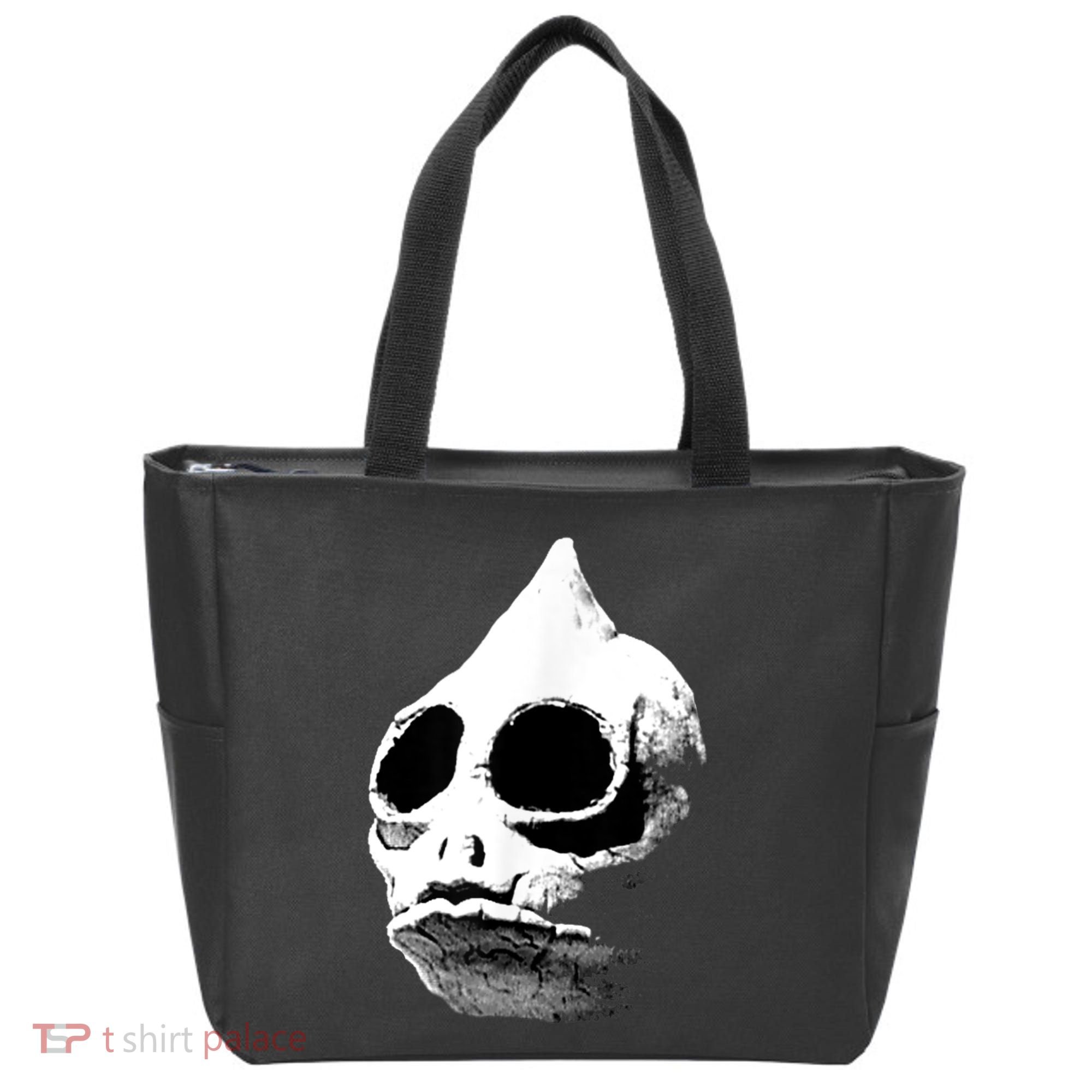 Retro Sleestak Reptilian Skull Graphic Tote Bag