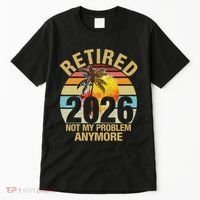 Retro Sunset Retired 2026 Not My Problem Anymore Retirement Tall T-Shirt thumb 0