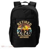 Retro Sunset Retired 2026 Not My Problem Anymore Retirement Backpack thumb 0