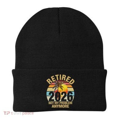Retro Sunset Retired 2026 Not My Problem Anymore Retirement Beanie
