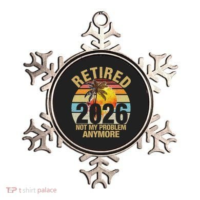 Retro Sunset Retired 2026 Not My Problem Anymore Retirement Ornament