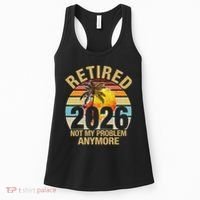 Retro Sunset Retired 2026 Not My Problem Anymore Retirement Women's Tank Top thumb 0