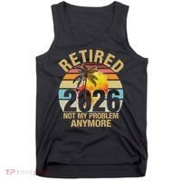 Retro Sunset Retired 2026 Not My Problem Anymore Retirement Tank Top thumb 0