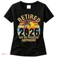 Retro Sunset Retired 2026 Not My Problem Anymore Retirement Women's T-Shirt thumb 0