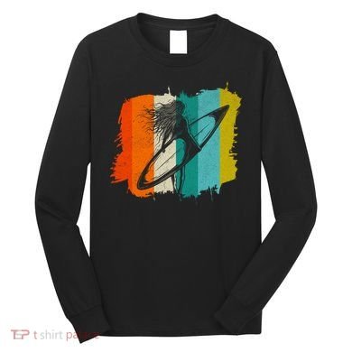 Retro Summer Surfing Gift For Girl Long Sleeve Shirt