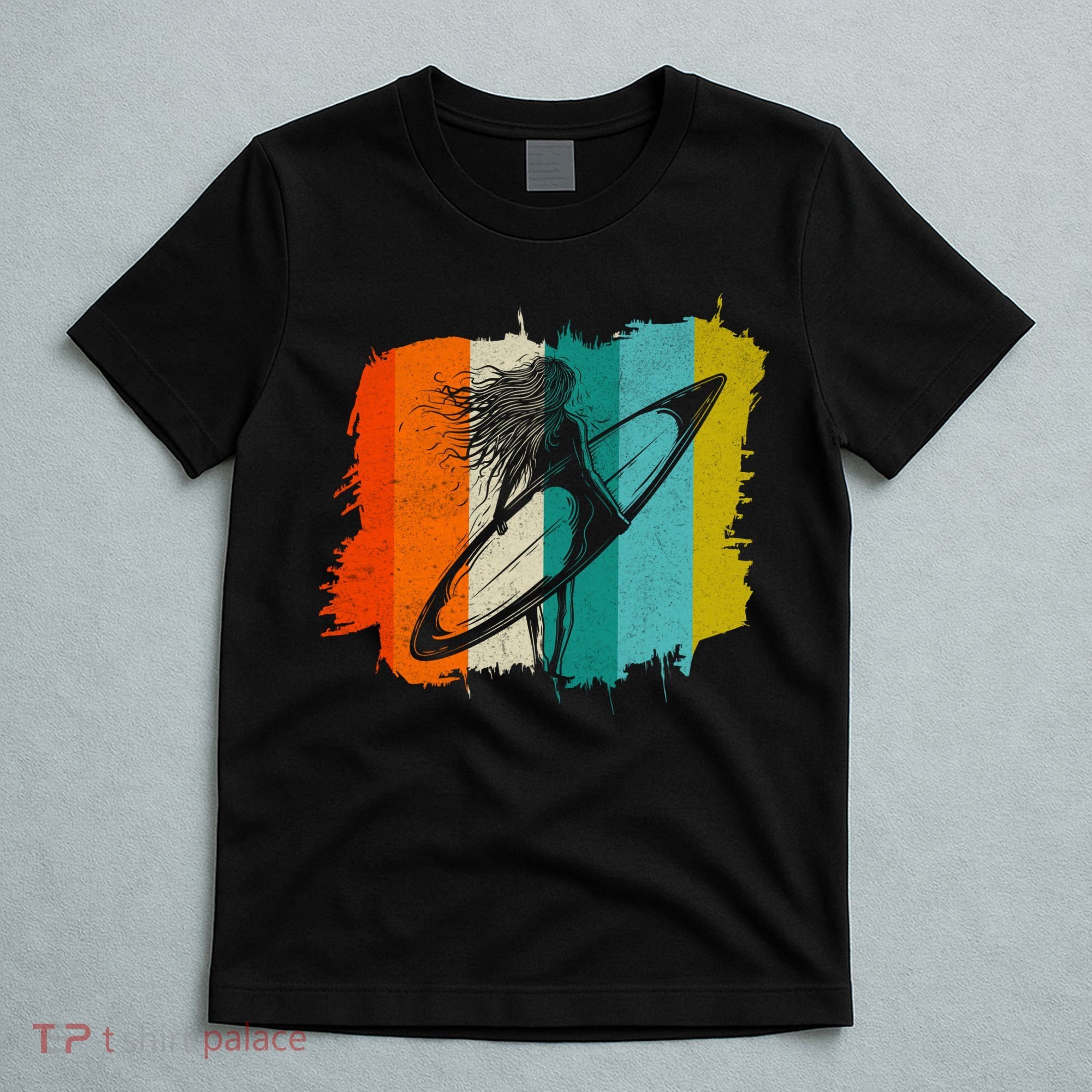 Retro Summer Surfing Gift For Girl T-Shirt
