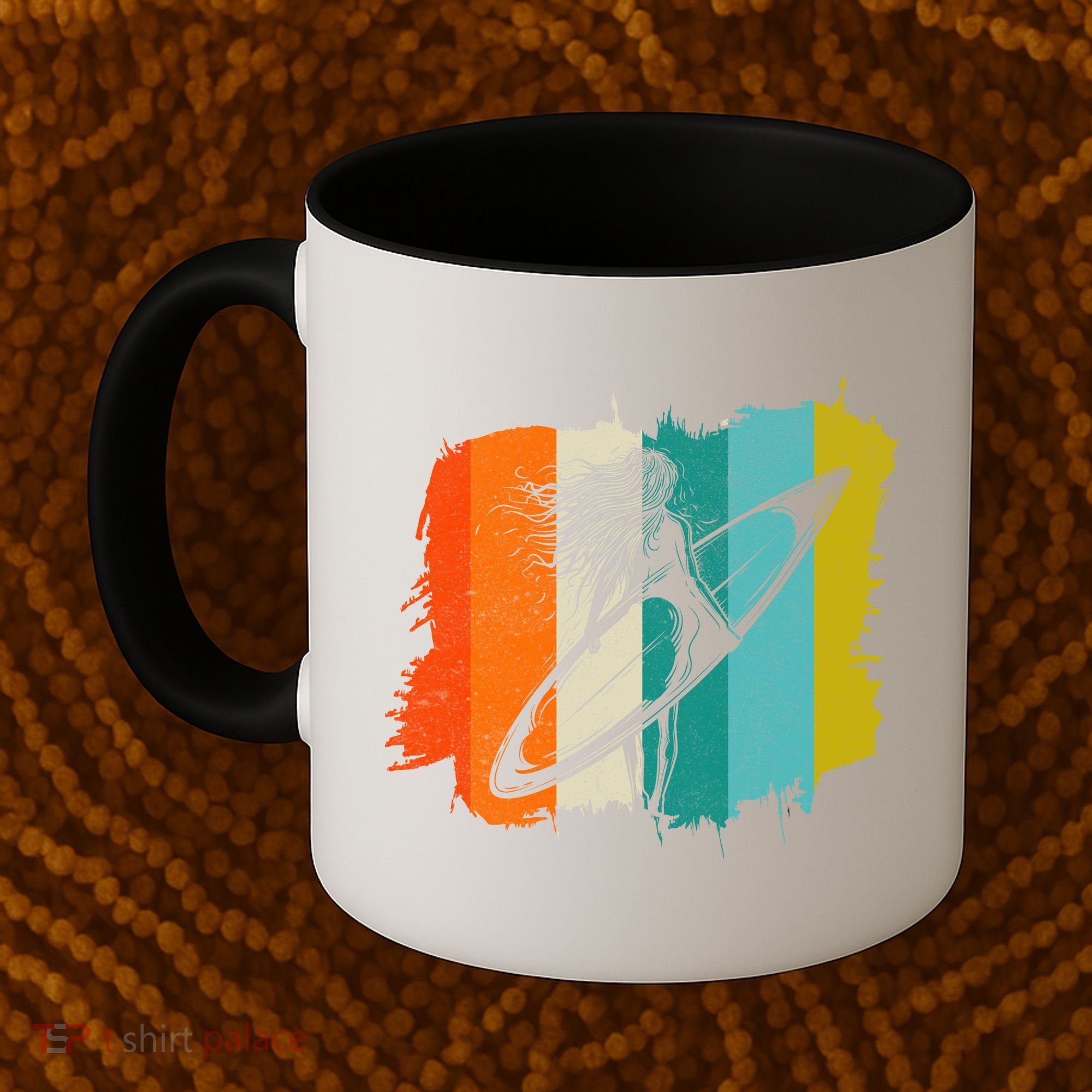 Retro Summer Surfing Gift For Girl Coffee Mug