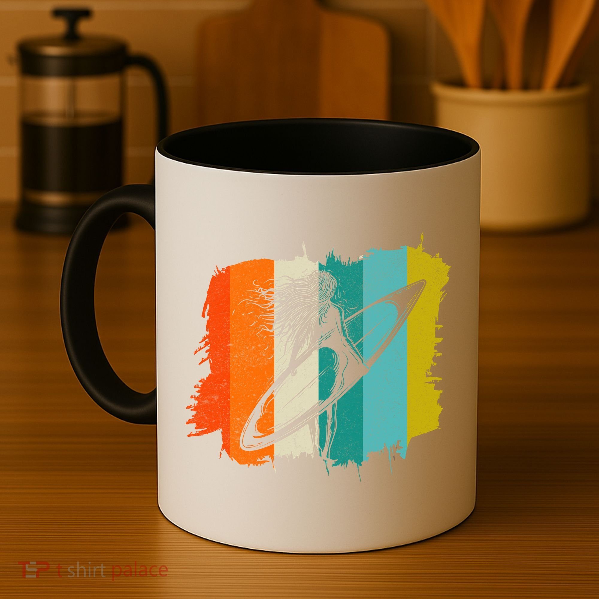 Retro Summer Surfing Gift For Girl Coffee Mug