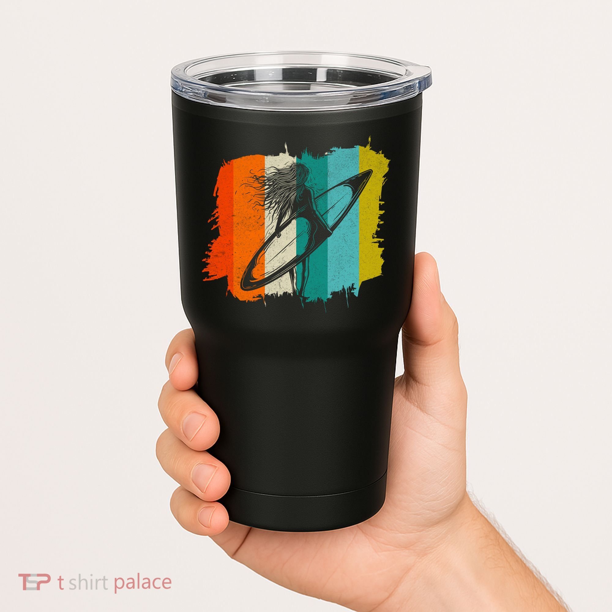 Retro Summer Surfing Gift For Girl Tumbler