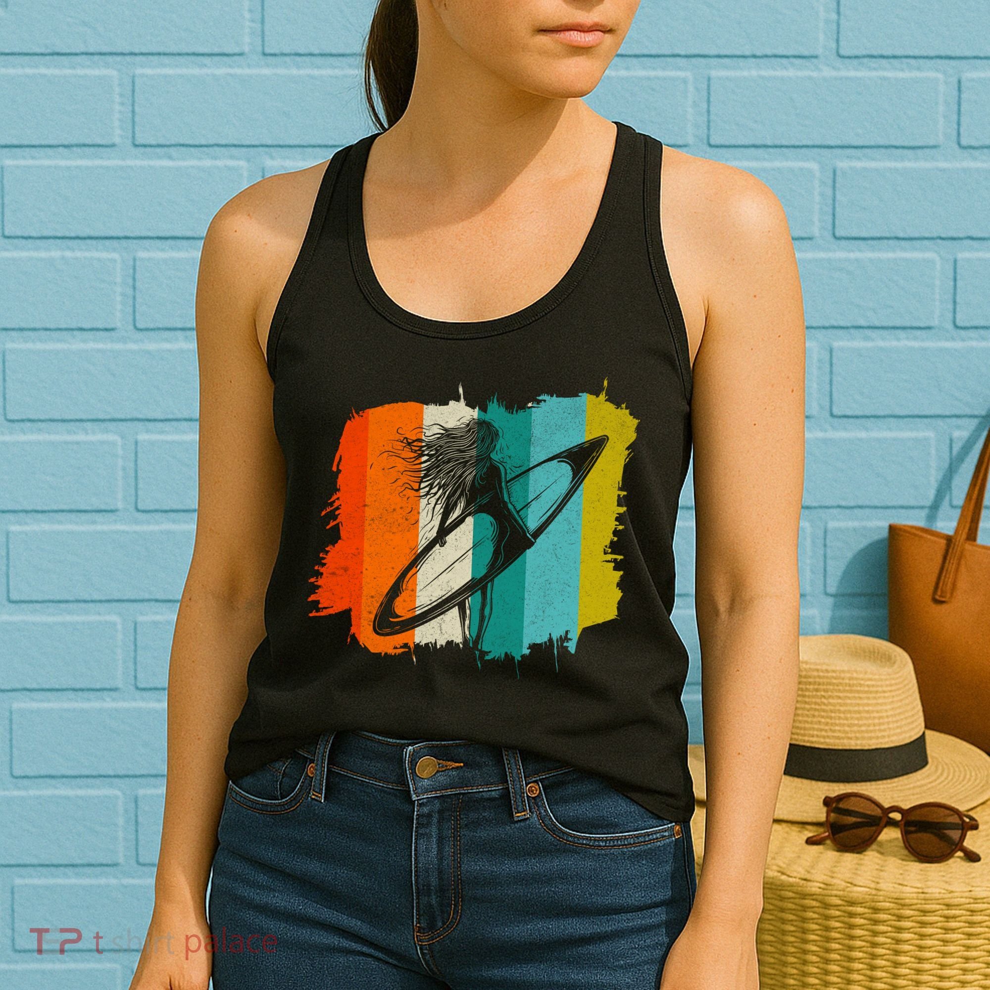 Retro Summer Surfing Gift For Girl Women's Tank Top