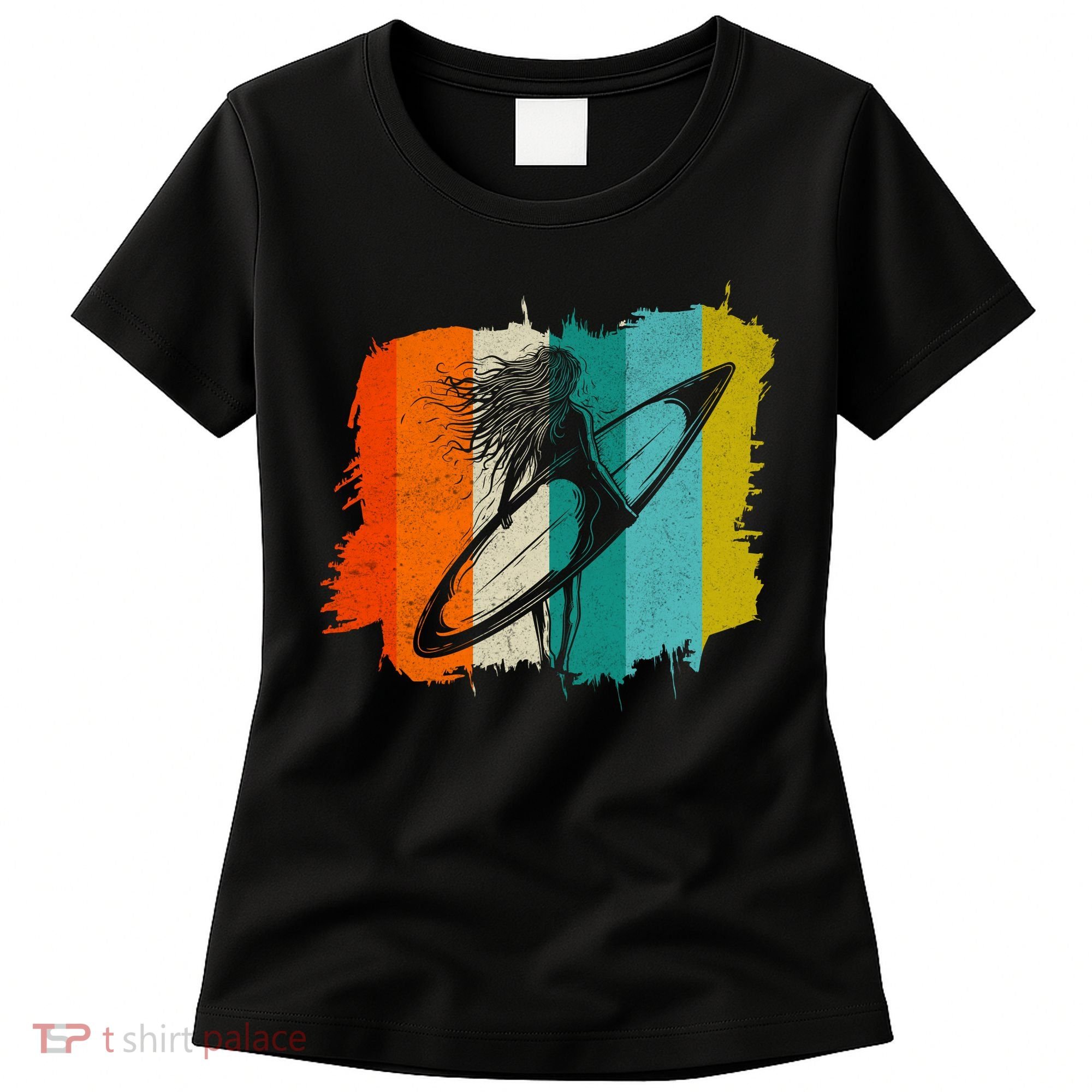 Retro Summer Surfing Gift For Girl Women's T-Shirt